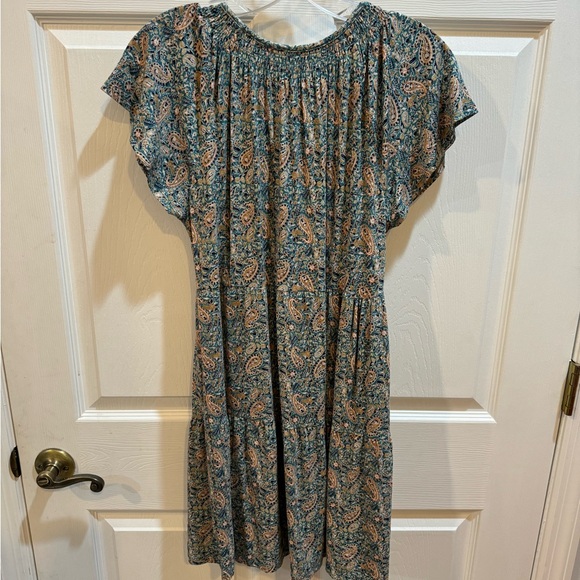 NWOT Wonderly PM Paisley Multicolor Tier Dress - Picture 2 of 3